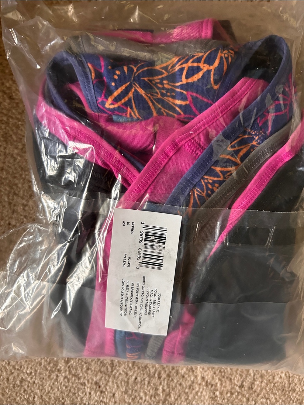 Hanes Period Panties (6), girls’ size 16, NWT